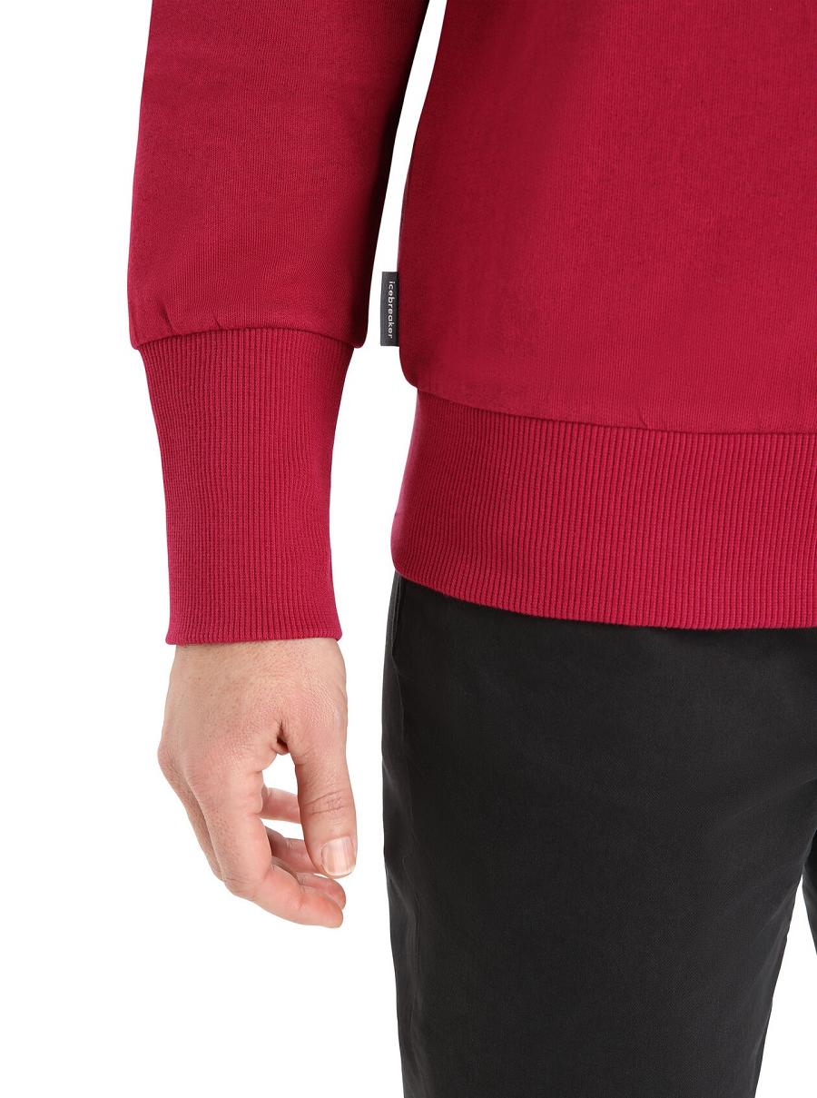 Bluzy Icebreaker Merino Central II Long Sleeve Damskie Różowe | PL 1329DFMN